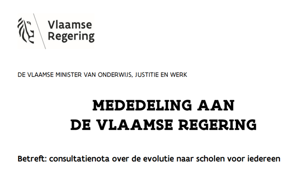 Consultatienota 'naar scholen voor iedereen'